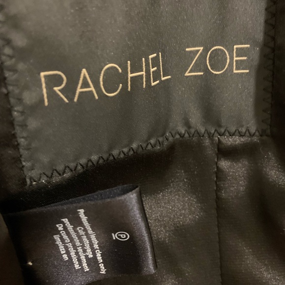 Rachel Zoe black 100% python-embossed leather slim blazer - Picture 5 of 16